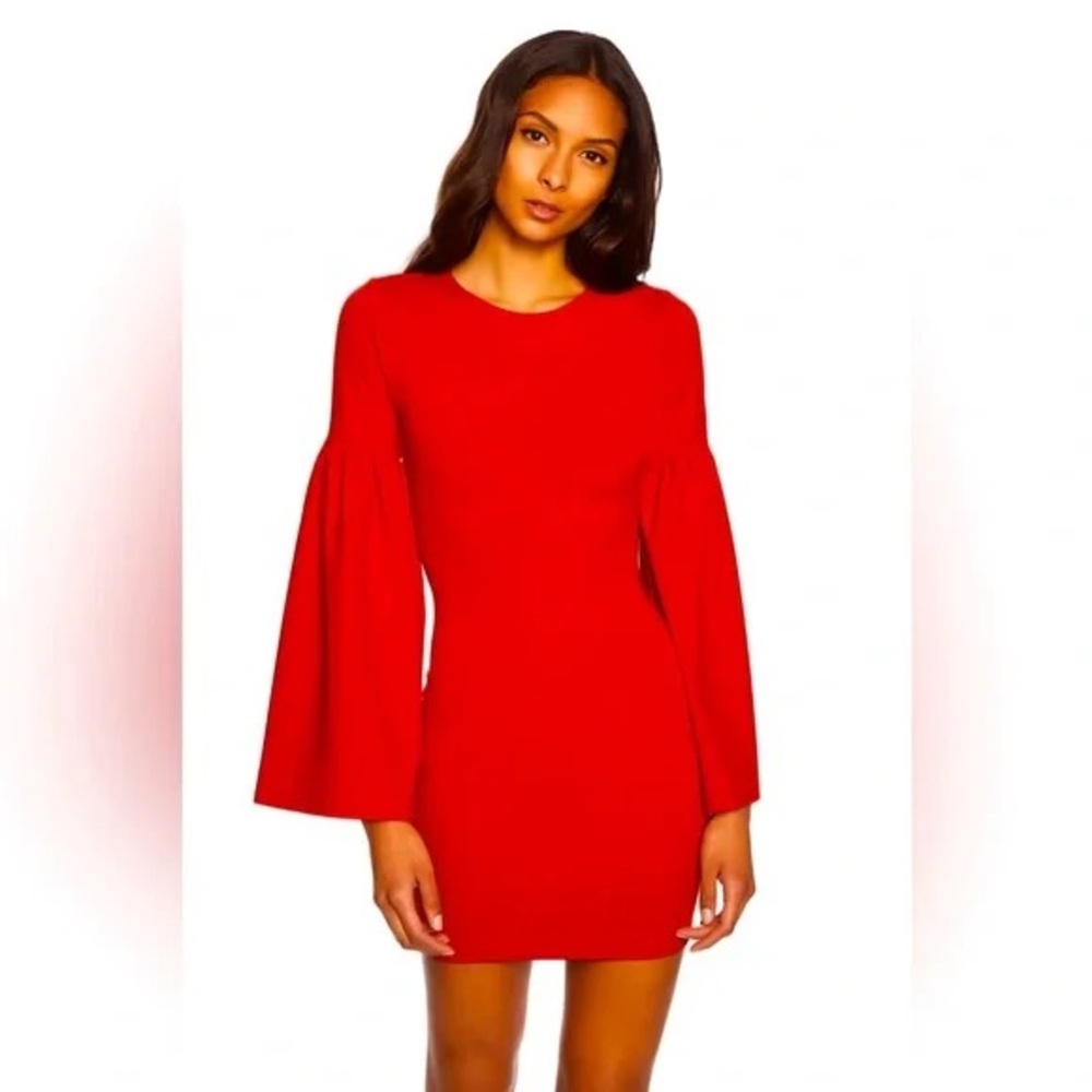 Susana Monaco - Red Bell Sleeve Mini Dress - XS